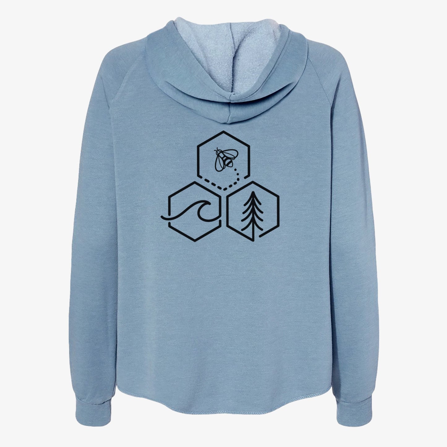 Bee-Sea-Tree Triptych - Women's Cali Wave Zip-Up Sweatshirt