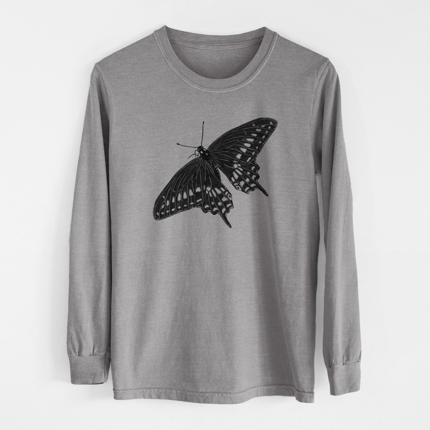 Black Swallowtail Butterfly - Papilio polyxenes - Heavyweight 100% Cotton Long Sleeve