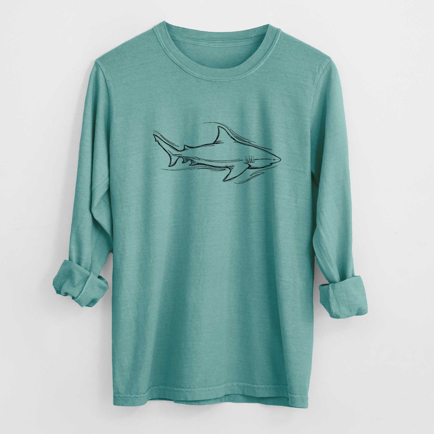 Bull Shark - Heavyweight 100% Cotton Long Sleeve