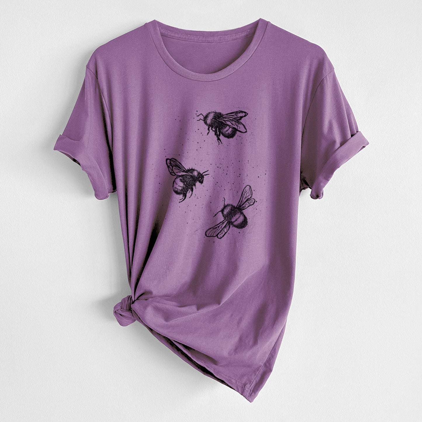 American Bumblebee Trio - Bombus Pensylvanicus - Unisex Crewneck - Made in USA - 100% Organic Cotton