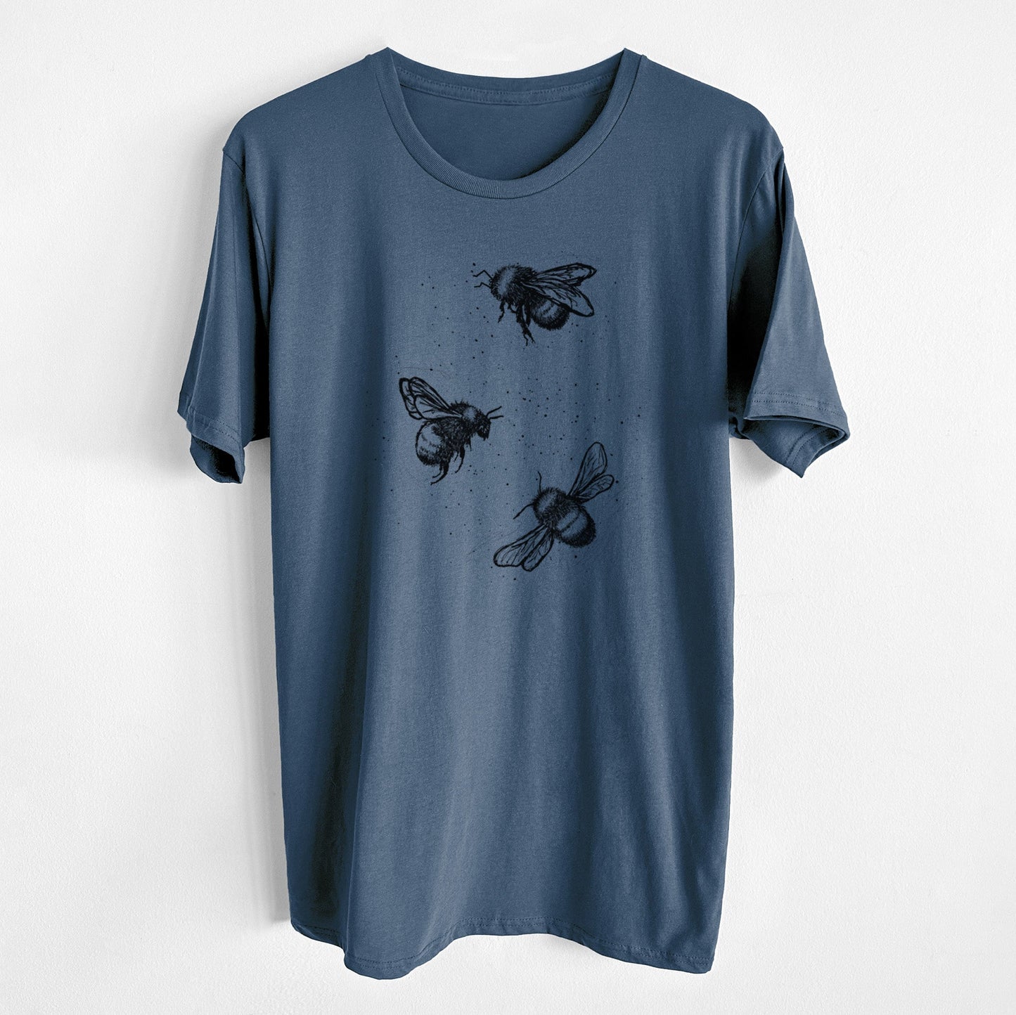 American Bumblebee Trio - Bombus Pensylvanicus - Unisex Crewneck - Made in USA - 100% Organic Cotton