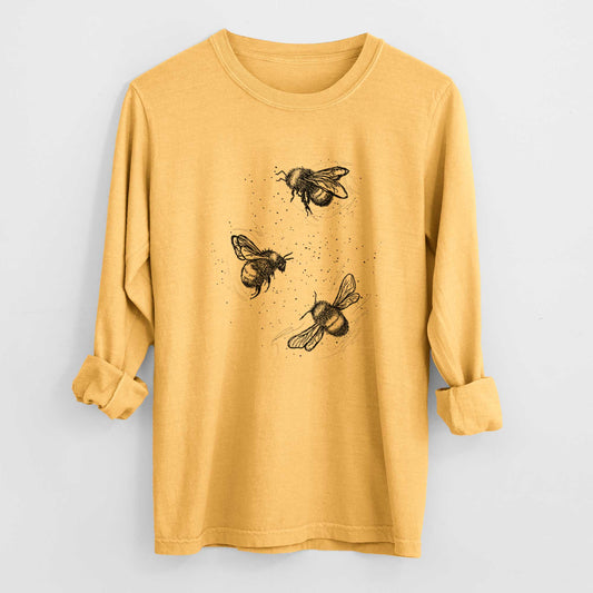 American Bumblebee Trio - Bombus Pensylvanicus - Heavyweight 100% Cotton Long Sleeve