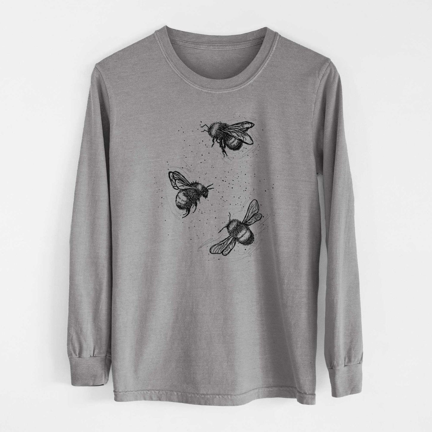 American Bumblebee Trio - Bombus Pensylvanicus - Heavyweight 100% Cotton Long Sleeve