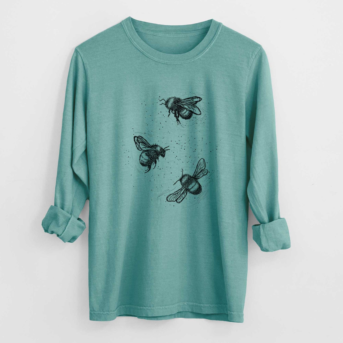 American Bumblebee Trio - Bombus Pensylvanicus - Heavyweight 100% Cotton Long Sleeve