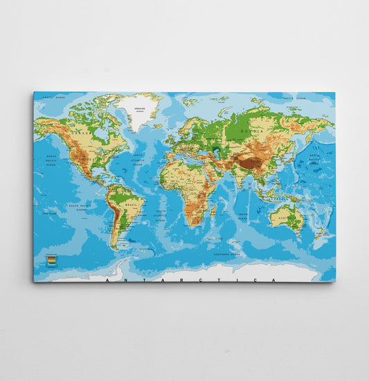 World Map Canvas: by APE CANVAS #C101