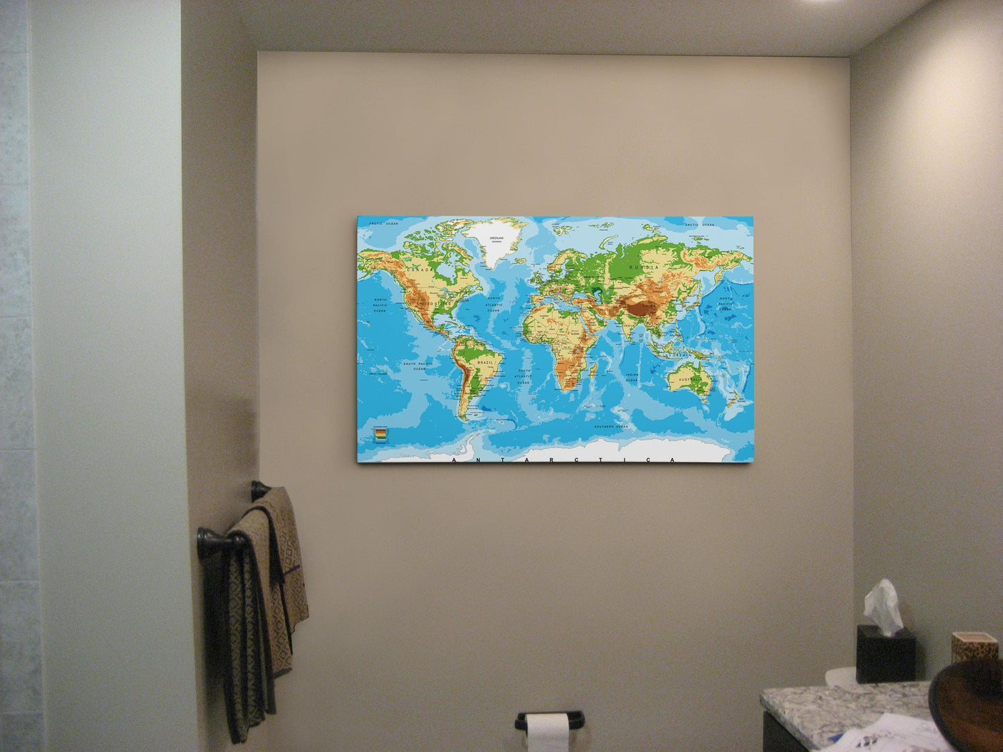 World Map Canvas: by APE CANVAS #C101