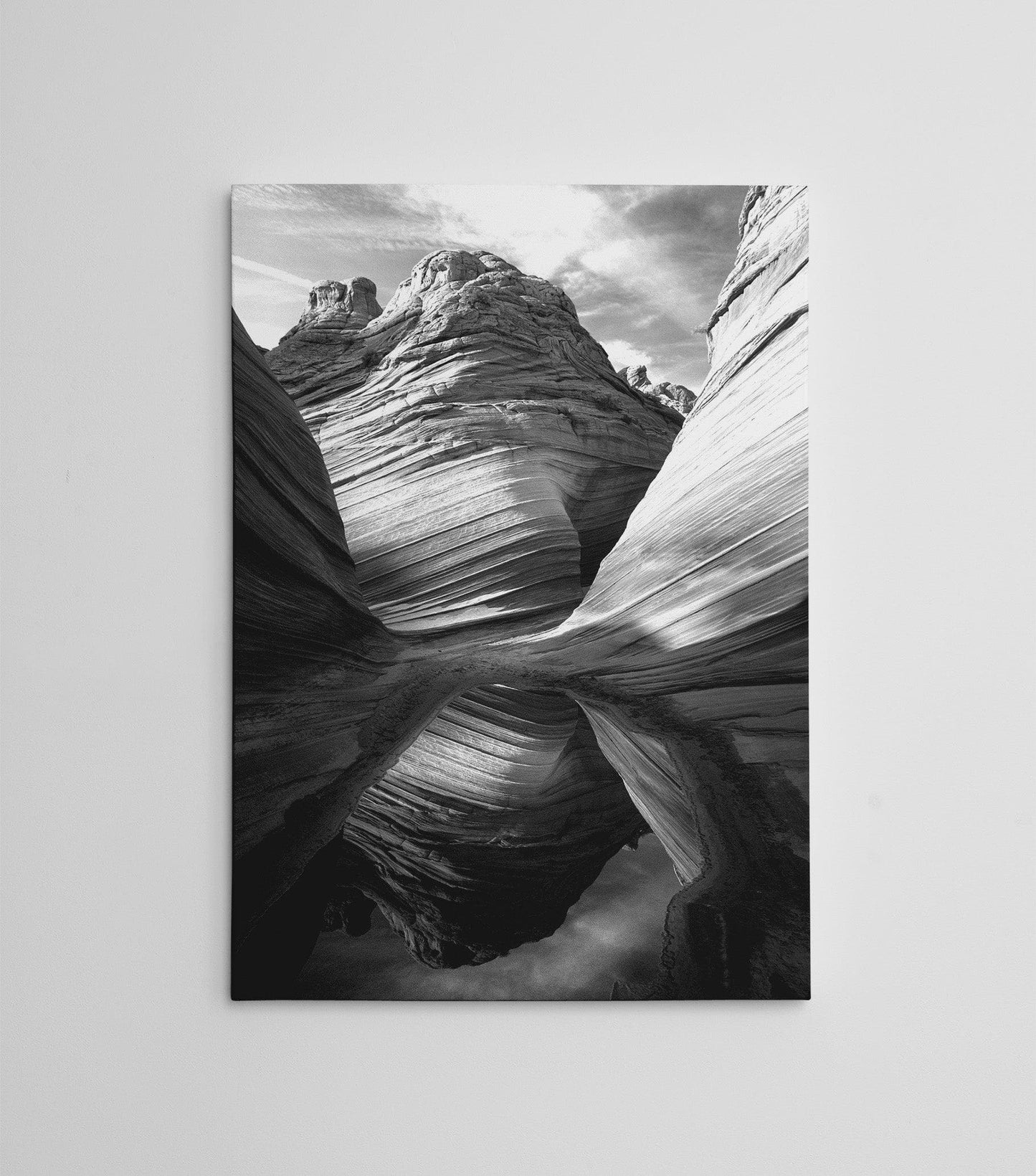 Black and White Arizona Sandstone Rock Canyon Landscape #C103