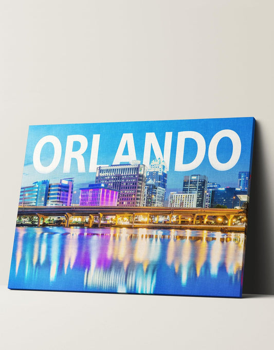 Downtown Orlando Florida Skyline Canvas: by APE CANVAS C106
