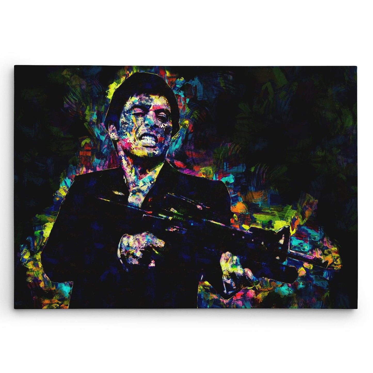 Scarface Art on Canvas. Tony Montana At his Best. Brush Strokes Art Design. #C110