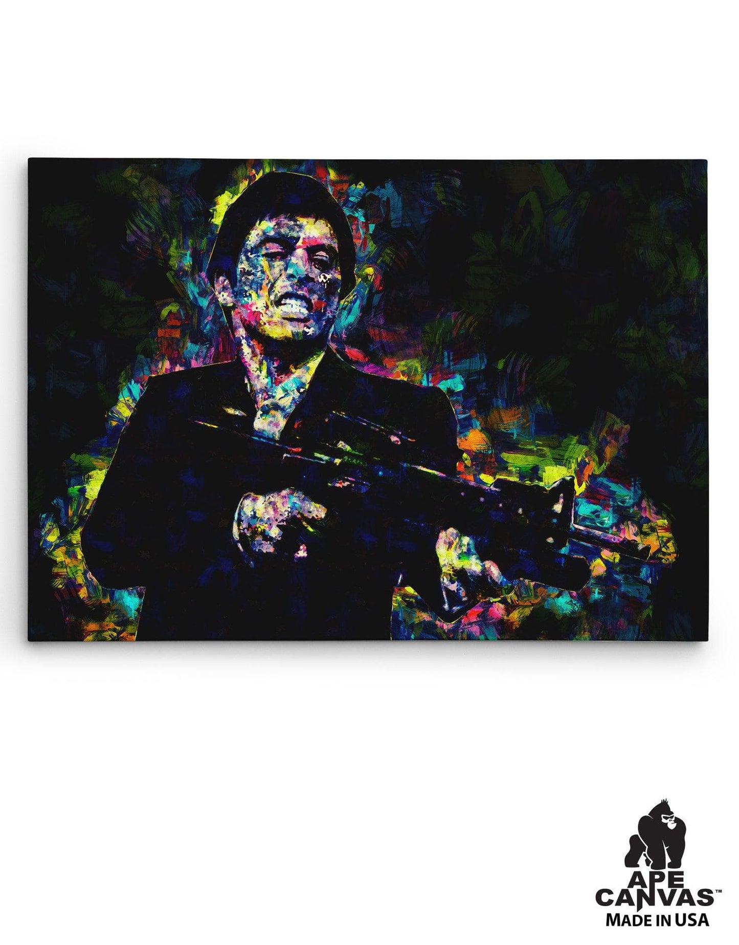 Scarface Art on Canvas. Tony Montana At his Best. Brush Strokes Art Design. #C110