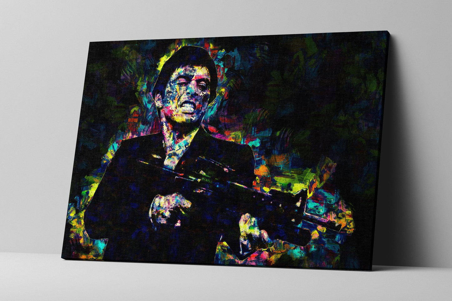 Scarface Art on Canvas. Tony Montana At his Best. Brush Strokes Art Design. #C110