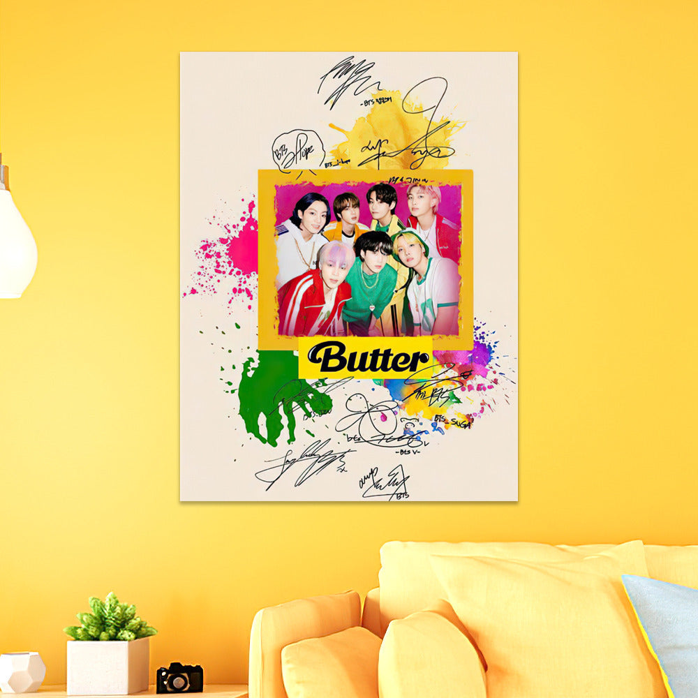 BTS Poster Art Wall Poster Sticky Poster Gift for Fans Butter Poster