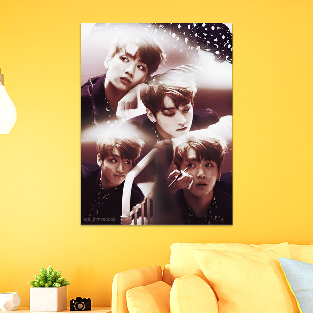 BTS Poster Art Wall Poster Sticky Poster Gift for Fans Wings Poster