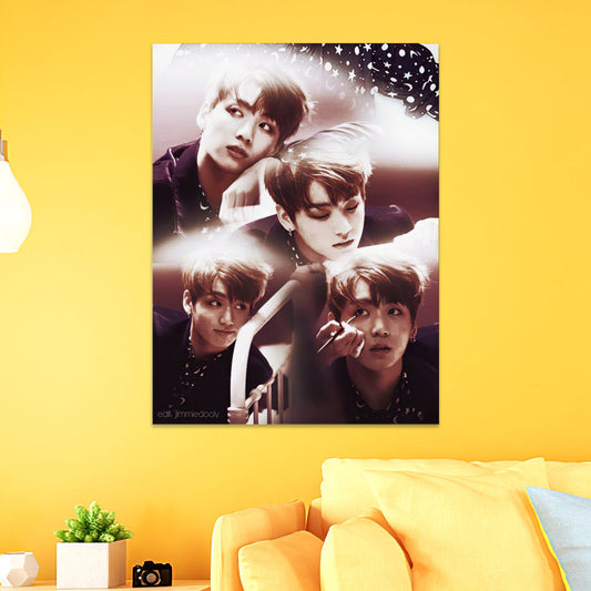 BTS Poster Art Wall Poster Sticky Poster Gift for Fans Wings Poster