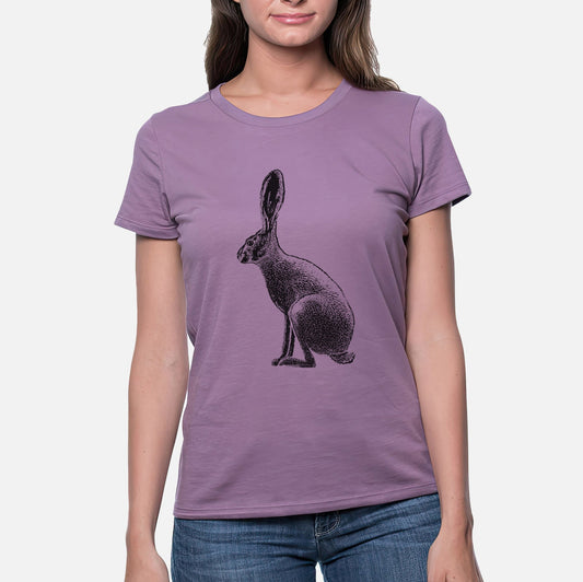 Wild California Hare - Black-tailed Jackrabbit - Women's Crewneck - Made in USA - 100% Organic Cotton