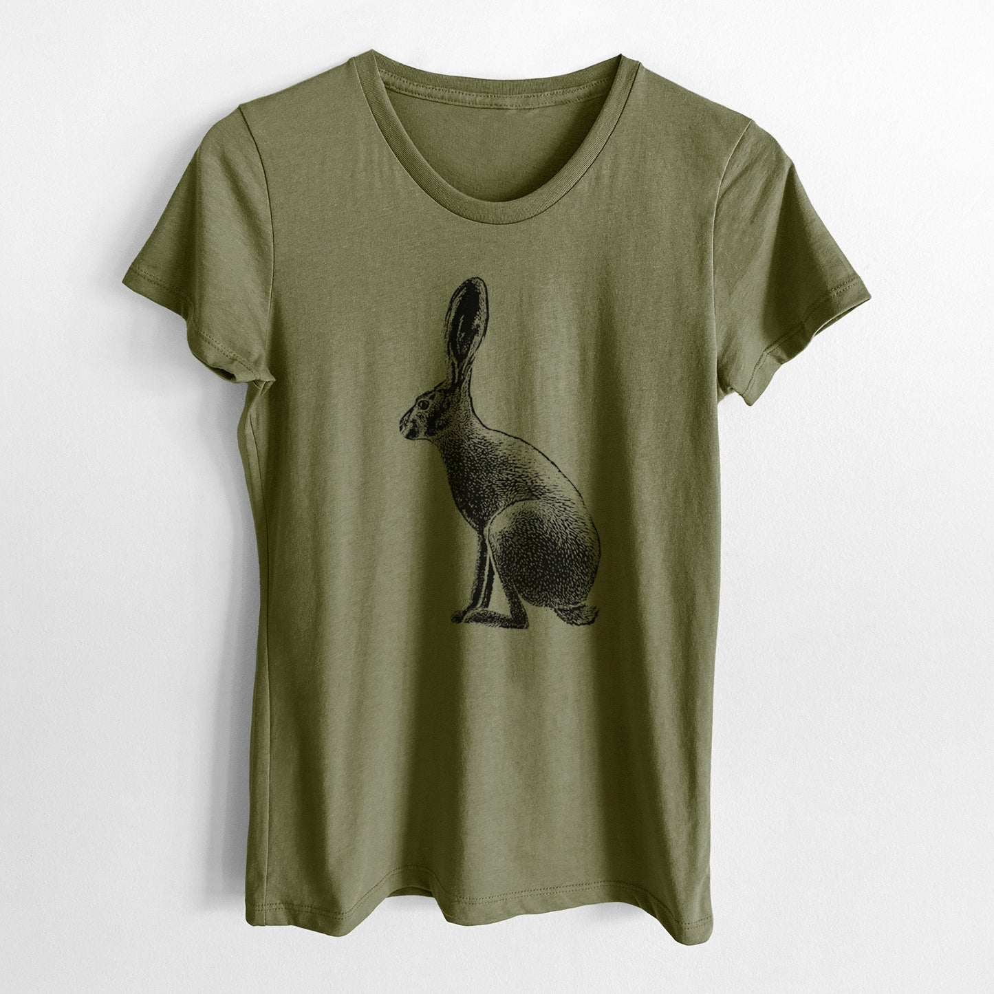 Wild California Hare - Black-tailed Jackrabbit - Women's Crewneck - Made in USA - 100% Organic Cotton