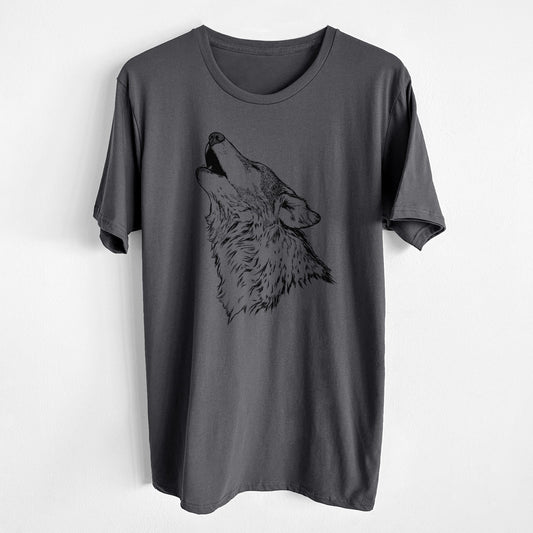 Canis lupus - Grey Wolf Howling - Unisex Crewneck - Made in USA - 100% Organic Cotton