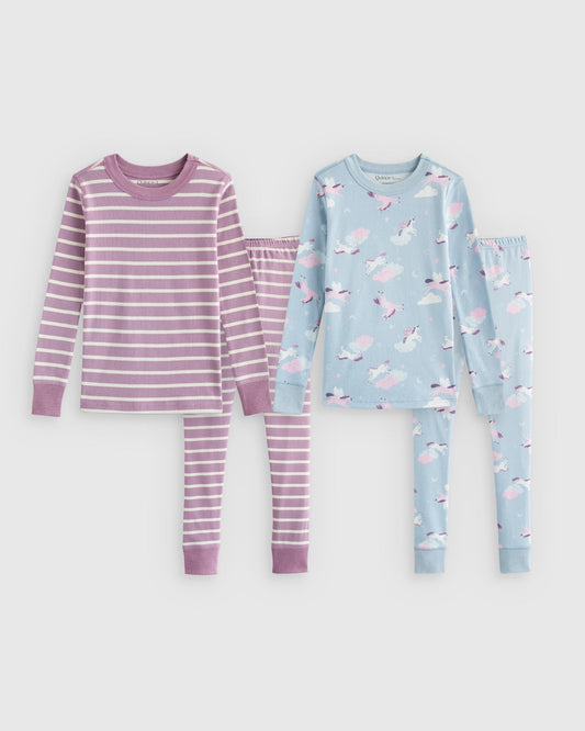 100% Organic Cotton Tight Fit Sleep 2-Pack - Toddler Girl