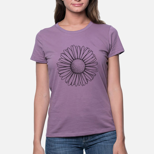 Bellis perennis - The Common Daisy - Women's Crewneck - Made in USA - 100% Organic Cotton