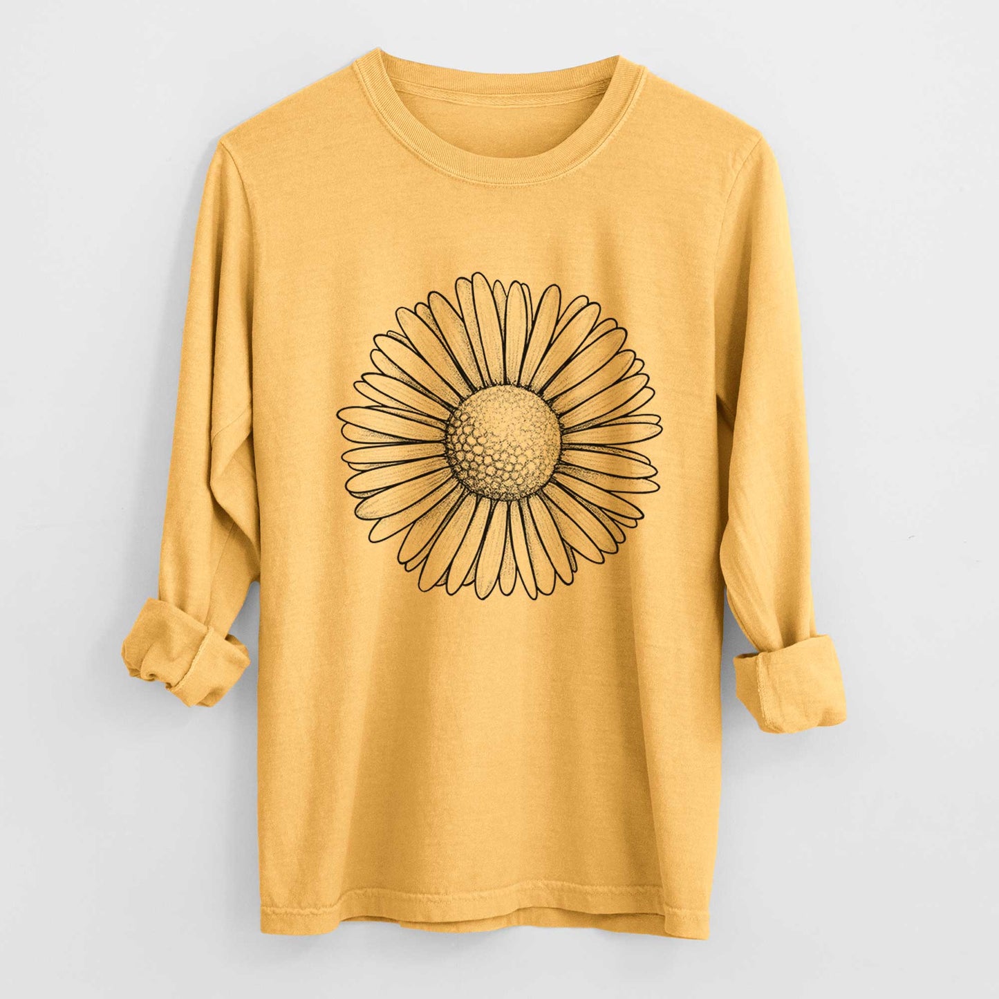 Bellis perennis - The Common Daisy - Heavyweight 100% Cotton Long Sleeve