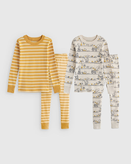 100% Organic Cotton Tight Fit Sleep 2-Pack - Kid Boy