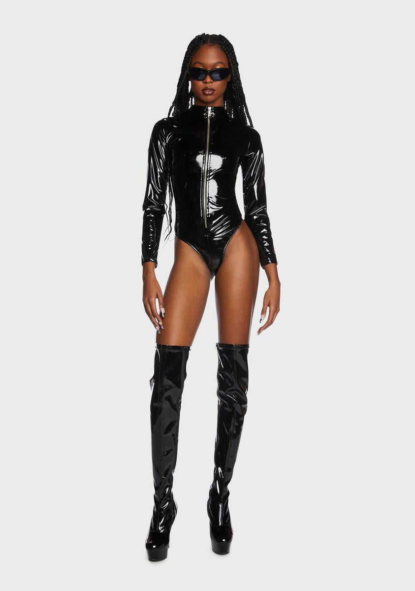 Zipper Long Sleeve Bodysuit