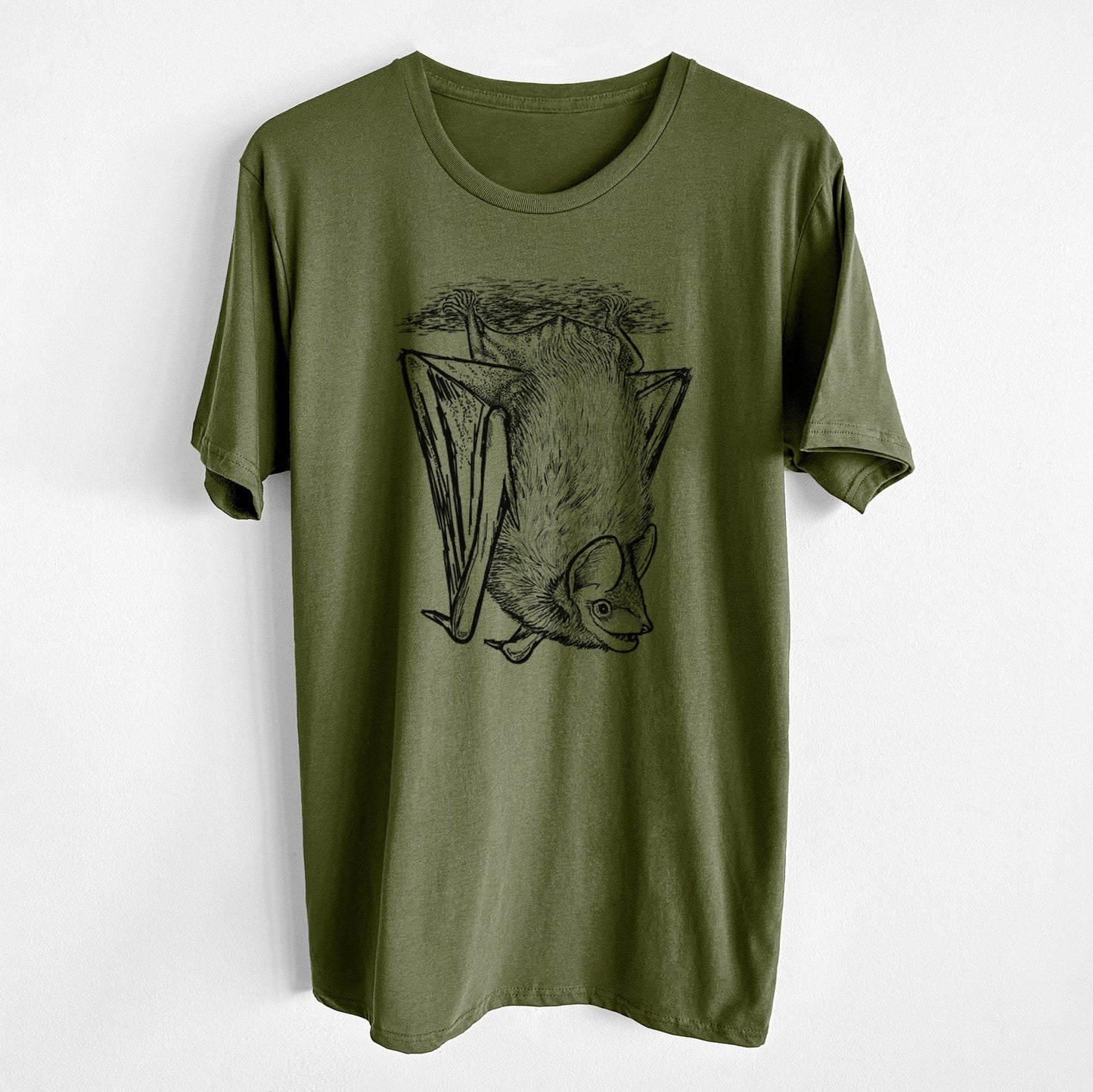 Eptesicus fuscus - Big Brown Bat - Unisex Crewneck - Made in USA - 100% Organic Cotton