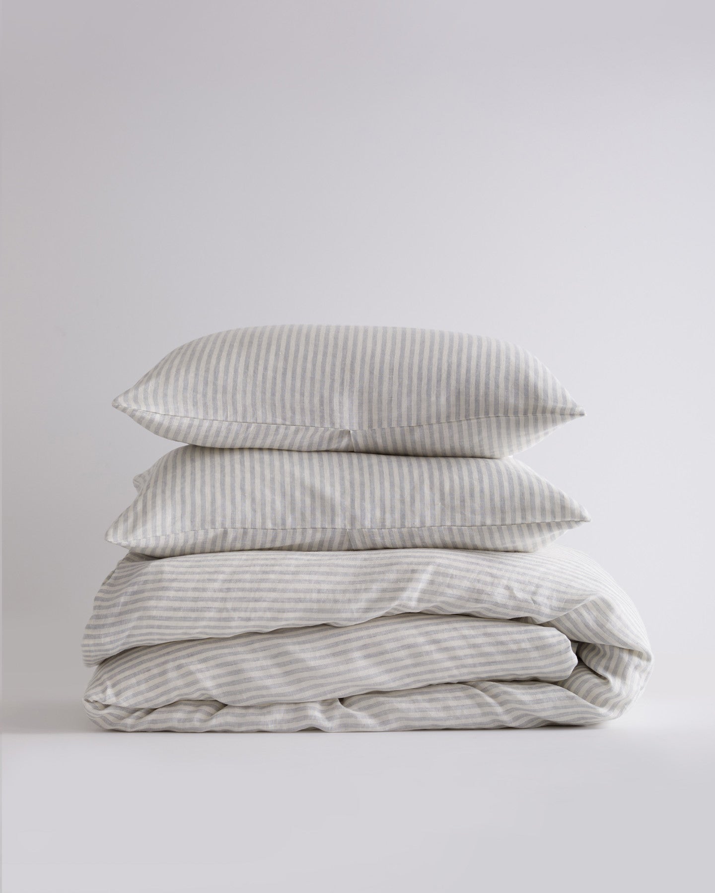European Linen Stripe Duvet Cover Set