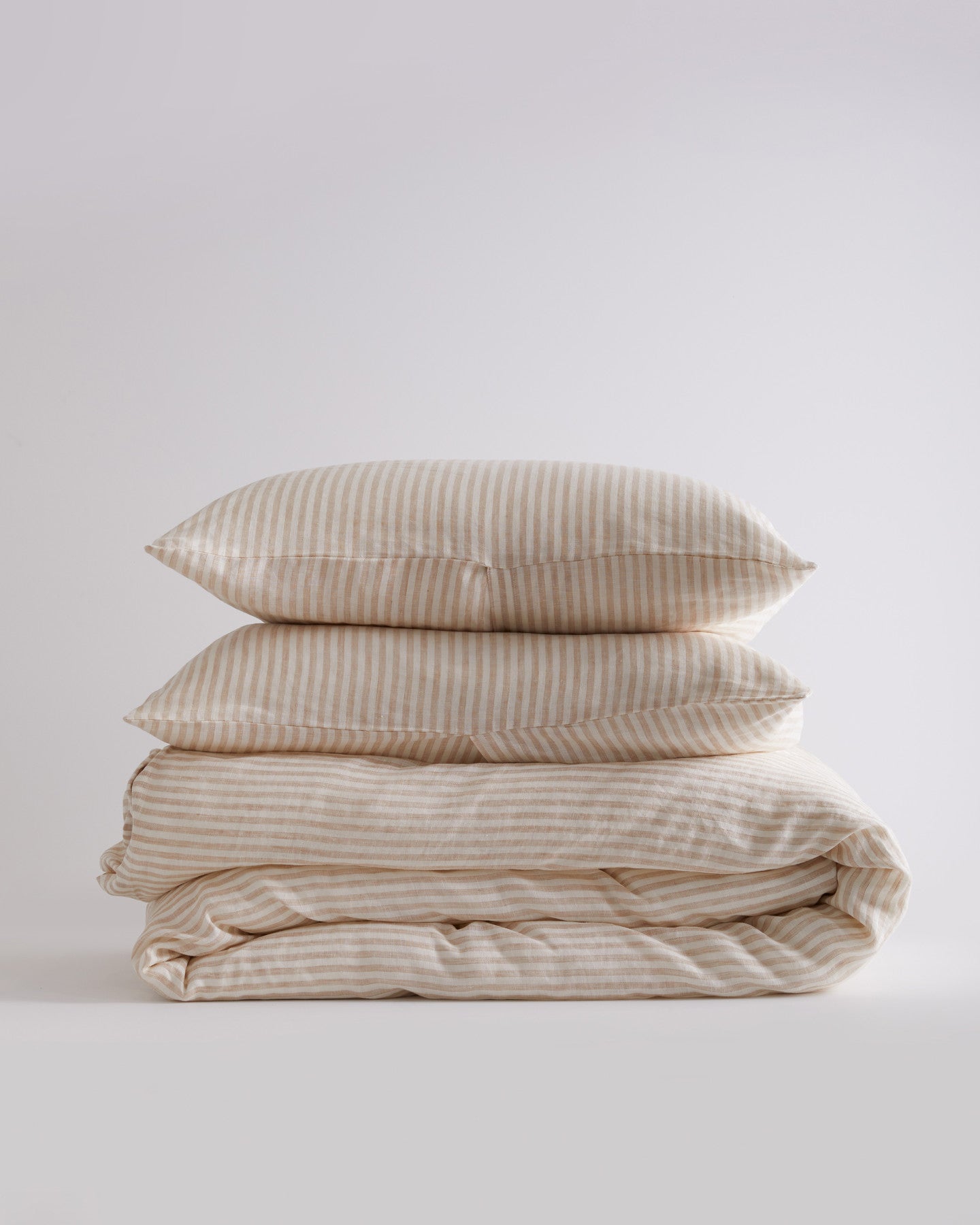 European Linen Stripe Duvet Cover Set