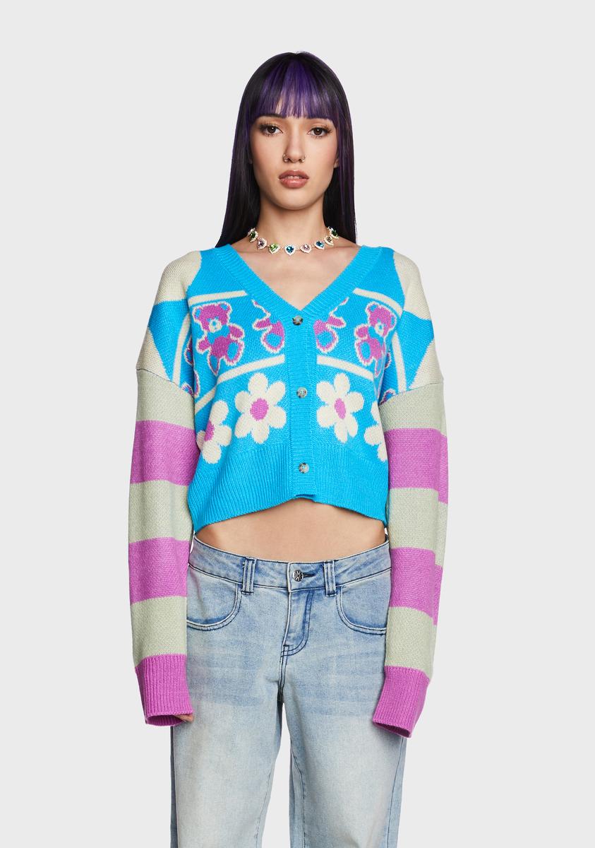 Teddy Bear Picnic Striped Cardigan
