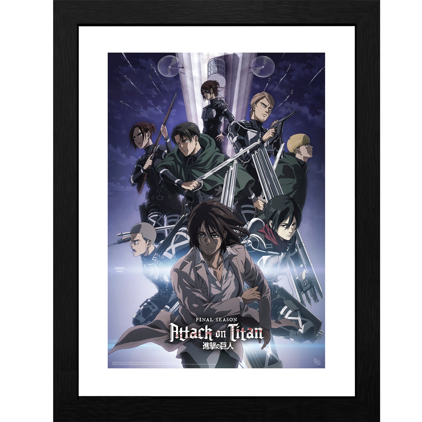 Attack on Titan Framed Poster Print 12" x 16"