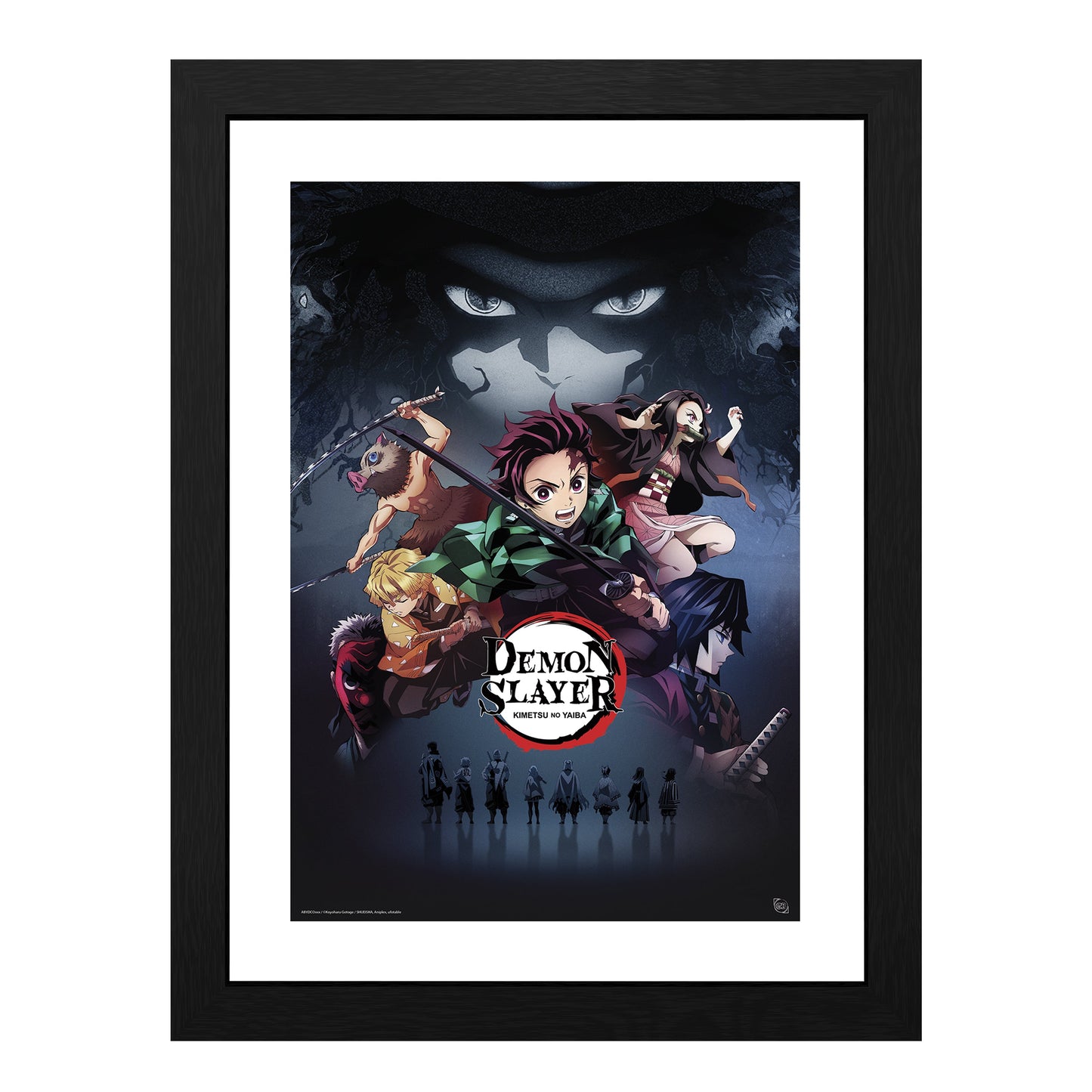 Demon Slayer Kimetsu No Yaiba Slayers Framed Poster 12" x 16"