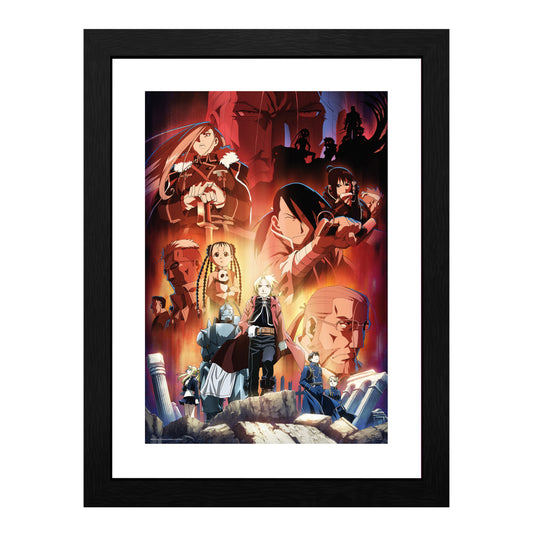 GB Eye Fullmetal Alchemist Key Art Framed Poster 12" x 16"