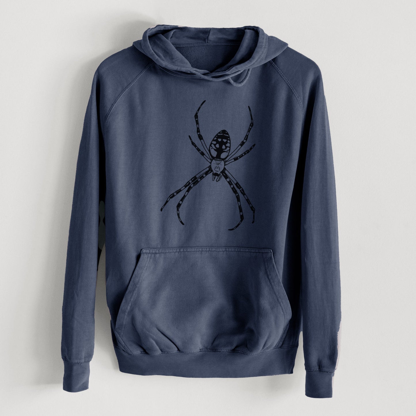 Argiope aurantia - Yellow Garden Spider  - Mid-Weight Unisex Vintage 100% Cotton Hoodie