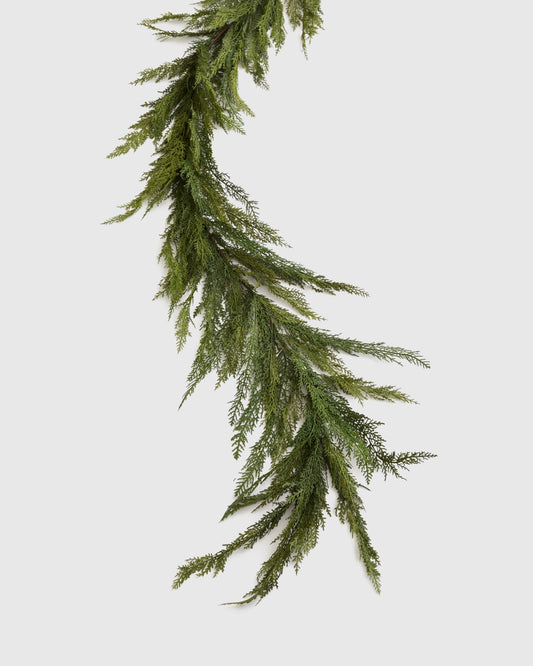 Deluxe Faux Cedar Garland 6'