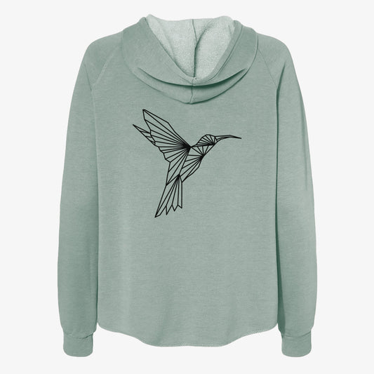 Geometric Hummingbird - Women's Cali Wave Zip-Up Sweatshirt