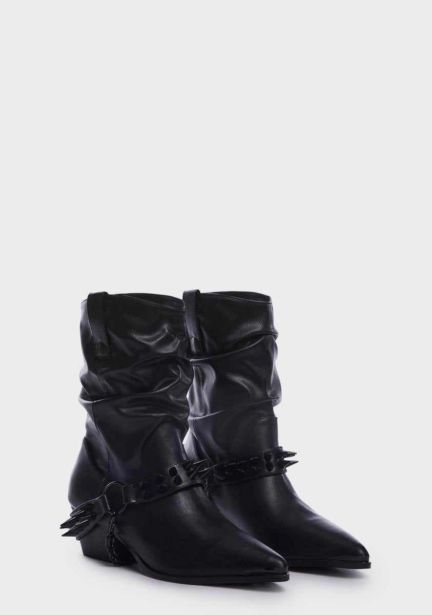 Black Death Proof Lo Spike Cowboy Boots