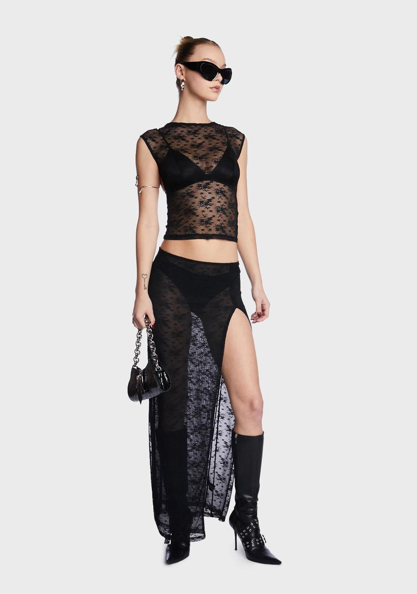 Uno Sheer Maxi Skirt
