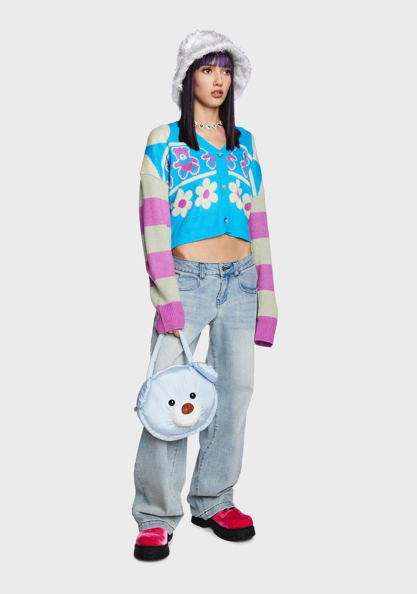 Teddy Bear Picnic Striped Cardigan
