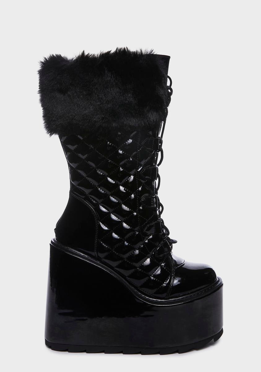 Dune Fur Platform Boots