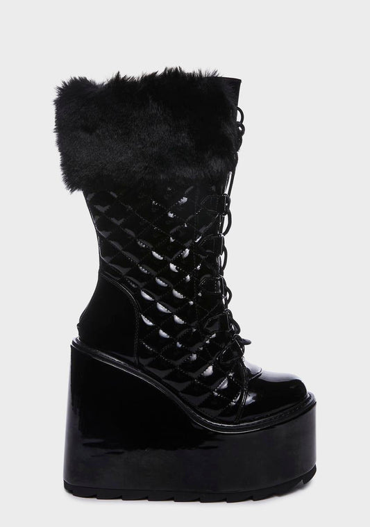 Dune Fur Platform Boots