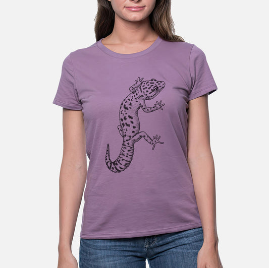 Eublepharis macularius - Leopard Gecko - Women's Crewneck - Made in USA - 100% Organic Cotton