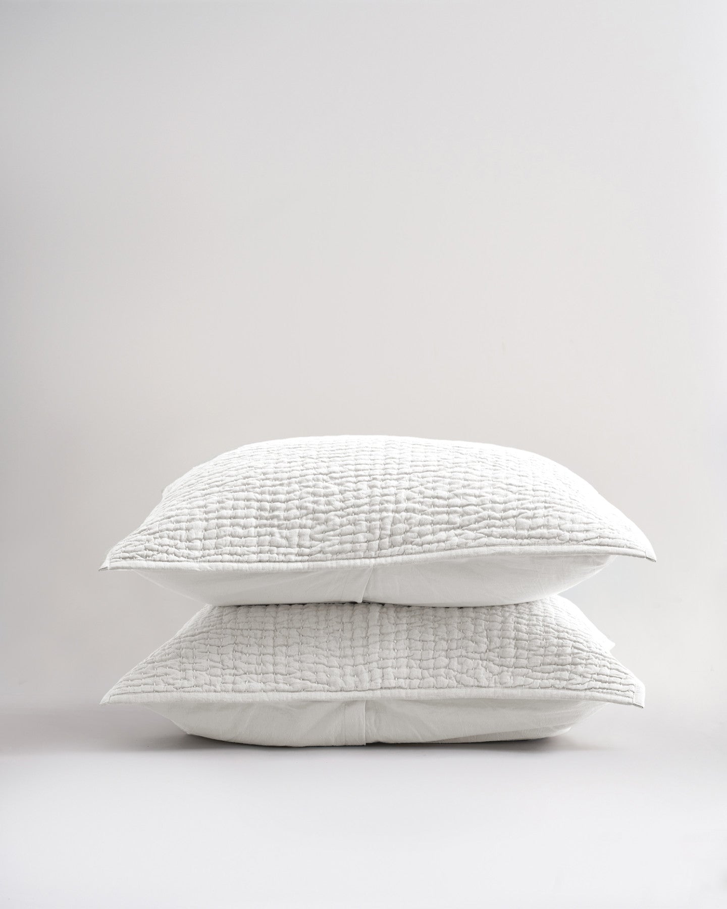 European Linen Cotton Stitch Sham Set