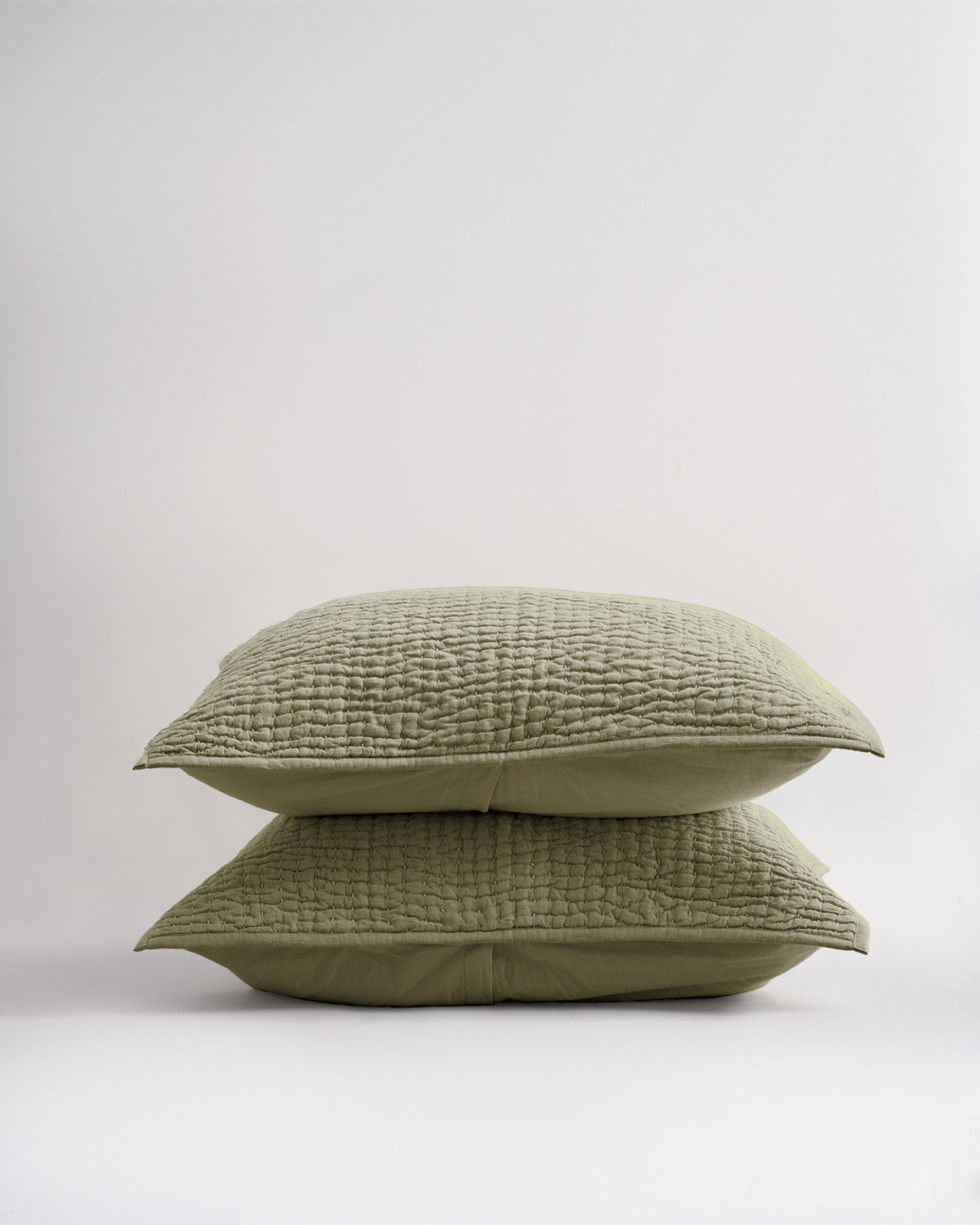 European Linen Cotton Stitch Sham Set
