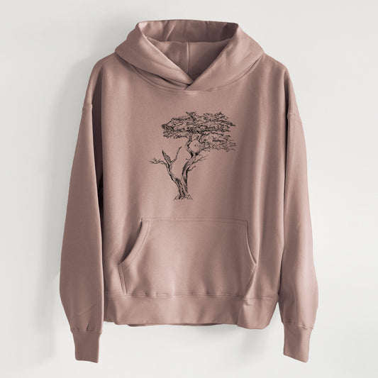 The Lone Cypress - Cupressus Macrocarpa - Monterey Cypress - Women's Heavyweight Relaxed Hoodie