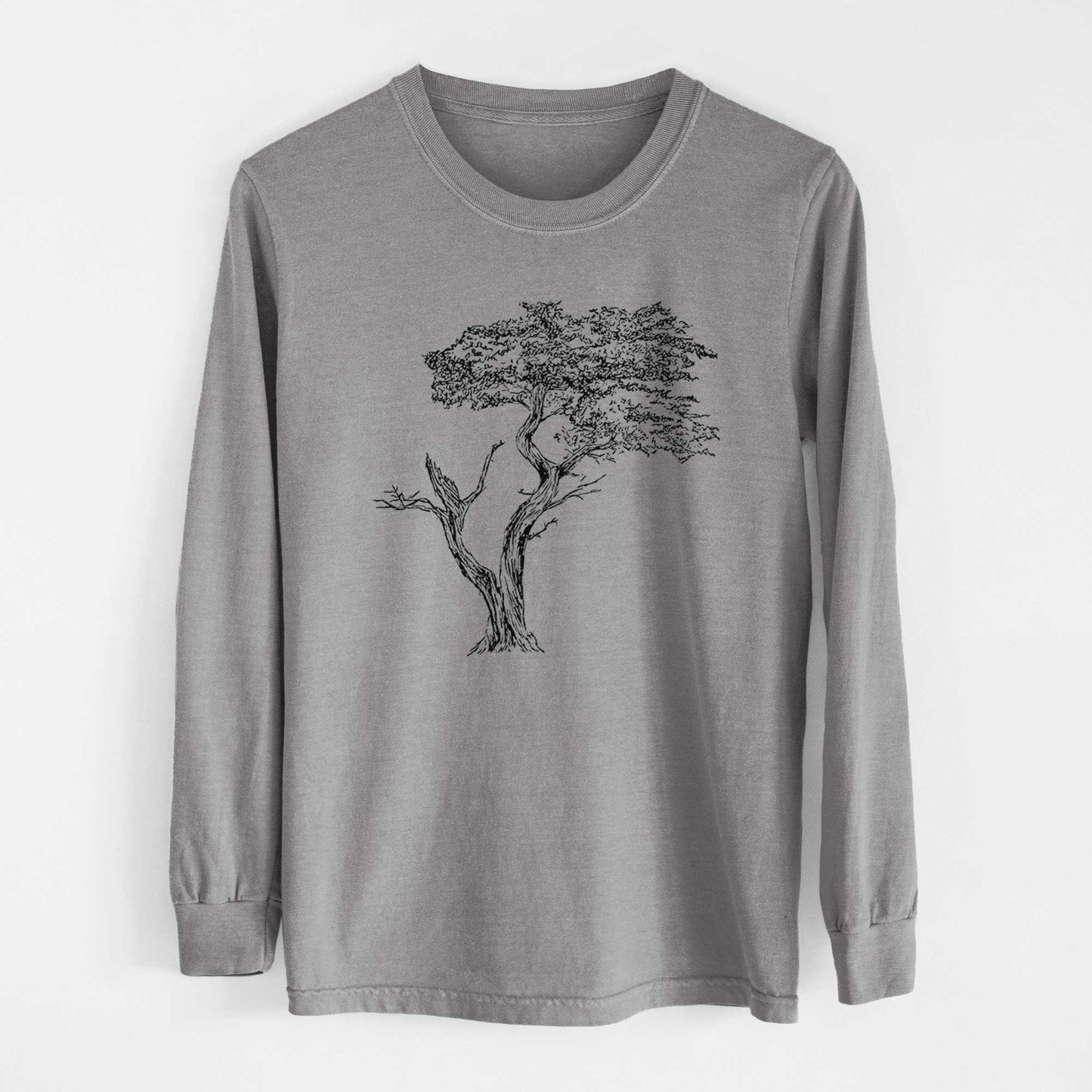 The Lone Cypress - Cupressus Macrocarpa - Monterey Cypress - Heavyweight 100% Cotton Long Sleeve
