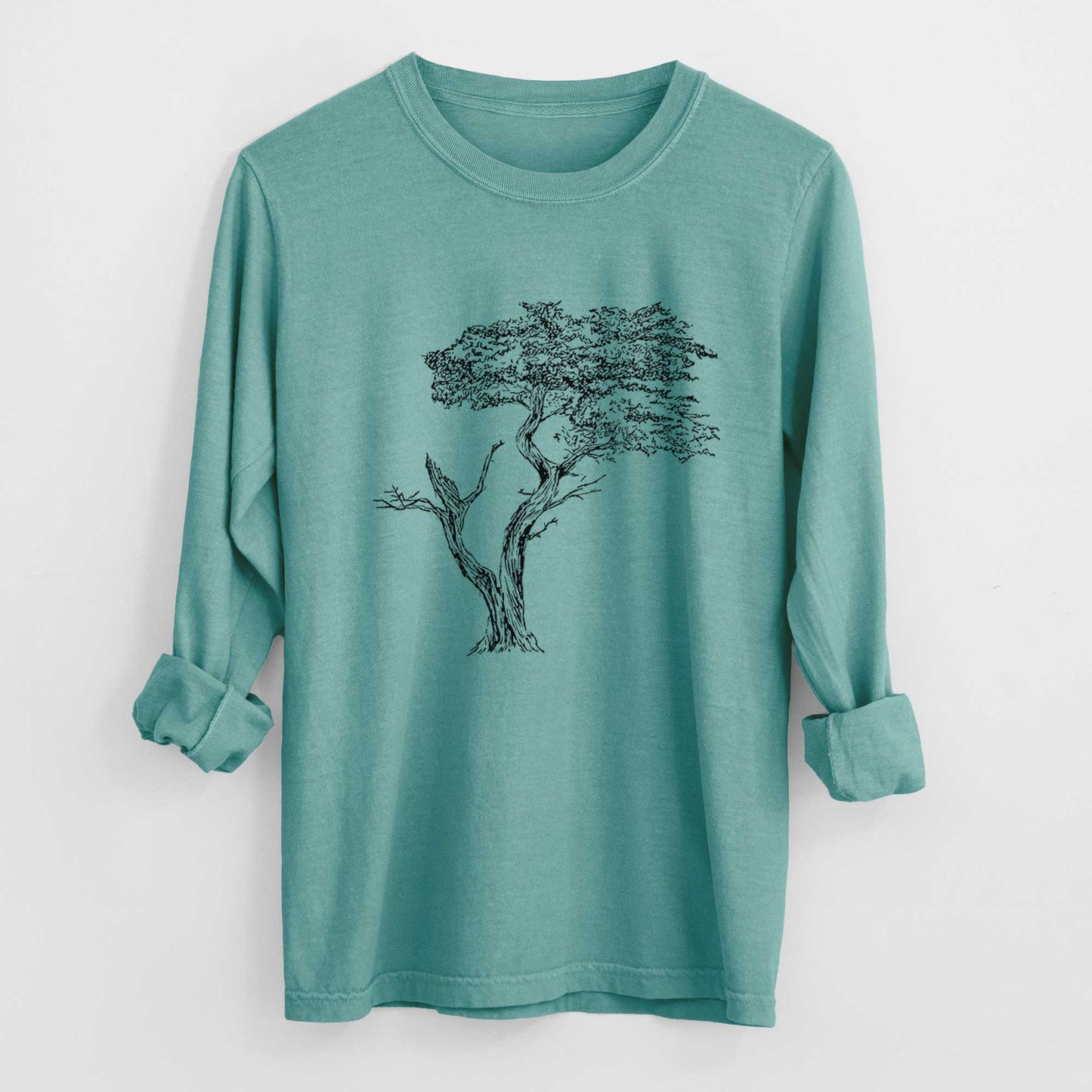 The Lone Cypress - Cupressus Macrocarpa - Monterey Cypress - Heavyweight 100% Cotton Long Sleeve