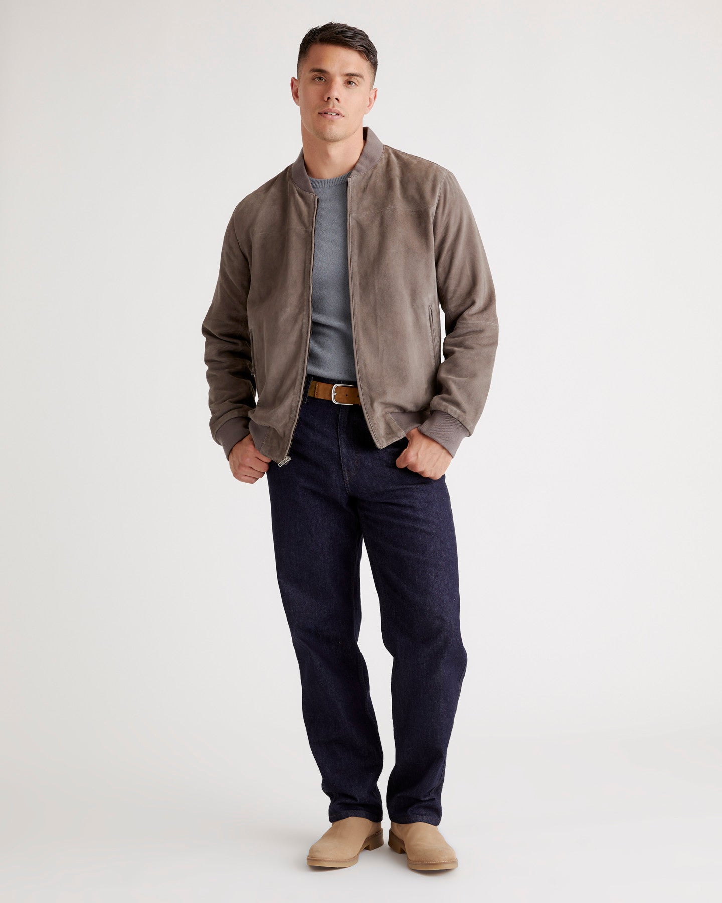 100% Suede Bomber Jacket