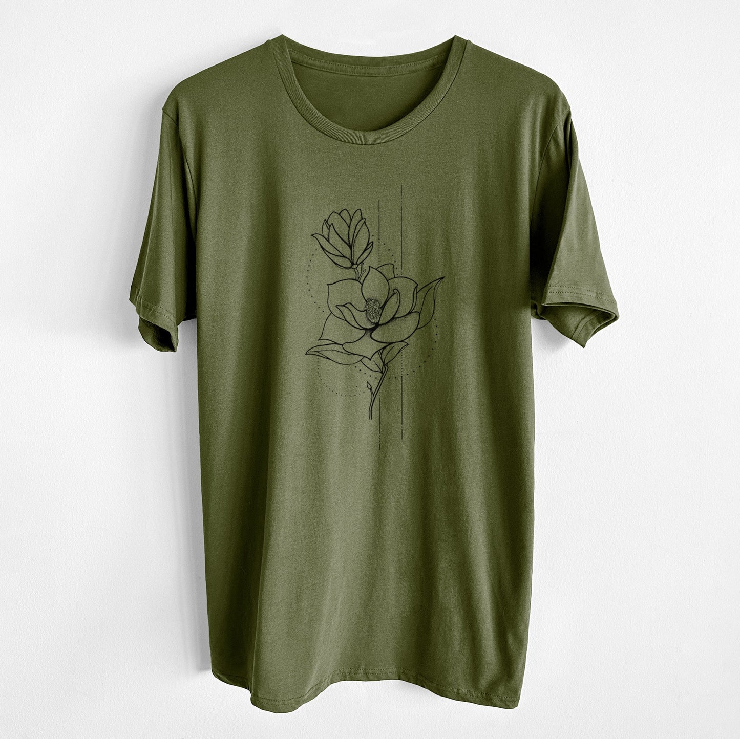 Southern Magnolia Stem - Unisex Crewneck - Made in USA - 100% Organic Cotton