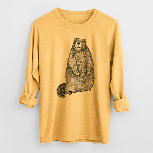 Yellow-bellied Marmot - Marmota flaviventris - Heavyweight 100% Cotton Long Sleeve